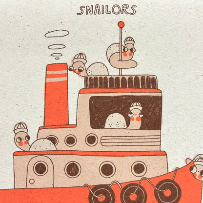 Snailors Art Print | Burger Babie | Addeline Griswold (IN)