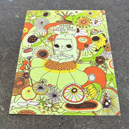 Politely Fuck Off Art Print | Burger Babie | Addeline Griswold (IN)
