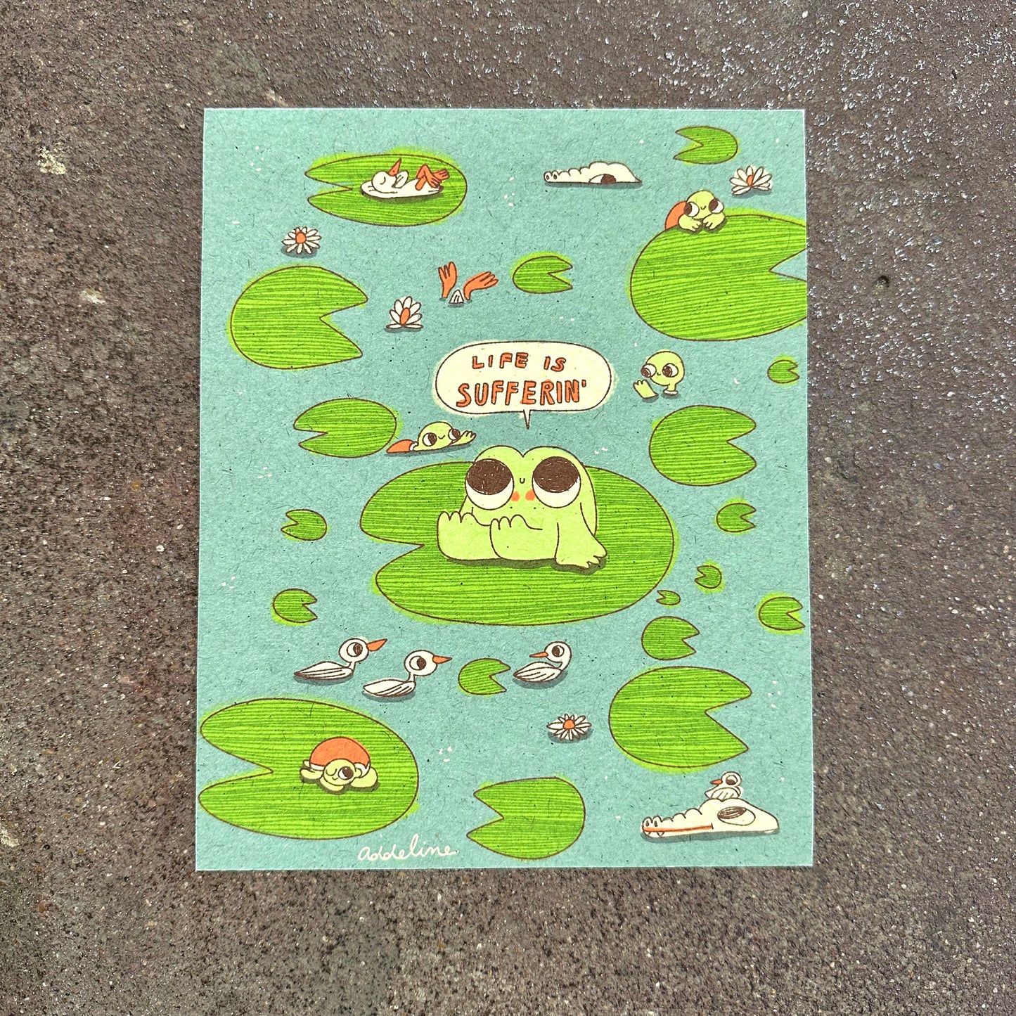 Life Is Sufferin’ Art Print | Burger Babie  | Addeline Griswold (IN)