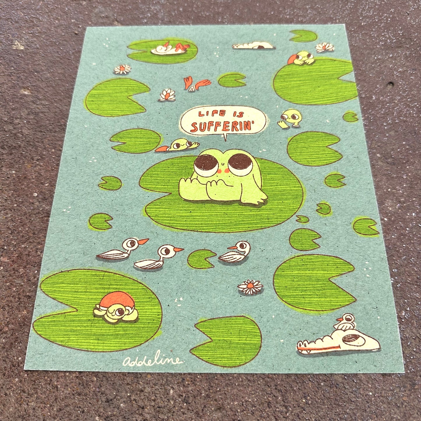 Life Is Sufferin’ Art Print | Burger Babie  | Addeline Griswold (IN)