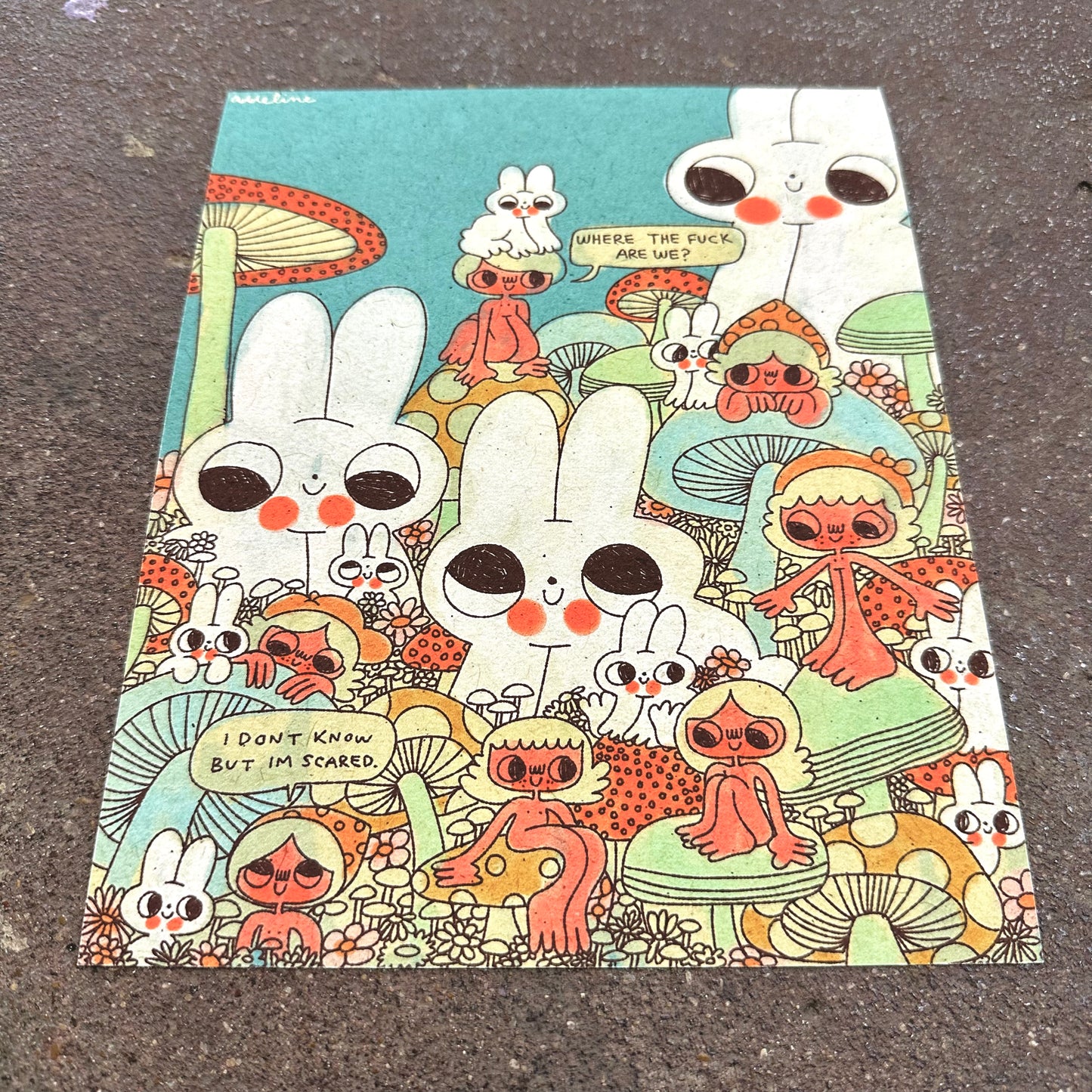 Where the Fuck Are We? Art Print | Burger Babie | Addeline Griswold (IN)