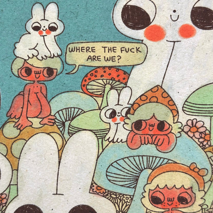 Where the Fuck Are We? Art Print | Burger Babie | Addeline Griswold (IN)