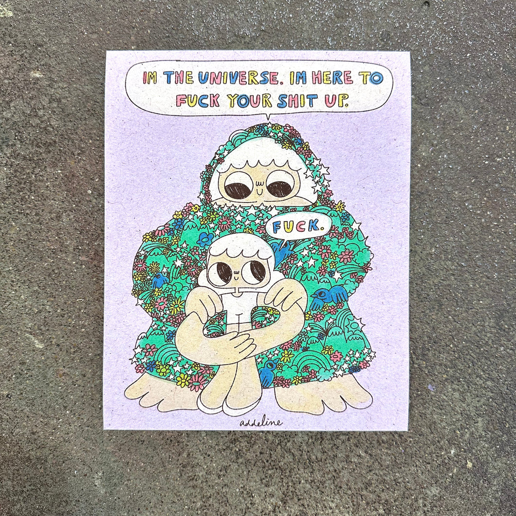 I’m the Universe Art Print | Burger Babie | Addeline Griswold (IN)