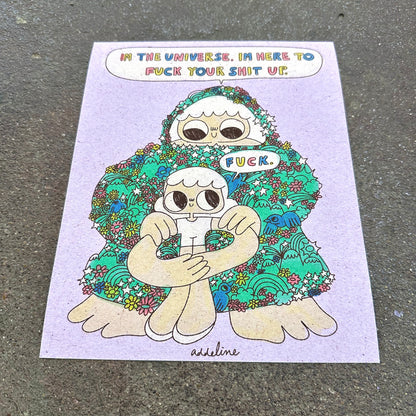 I’m the Universe Art Print | Burger Babie | Addeline Griswold (IN)