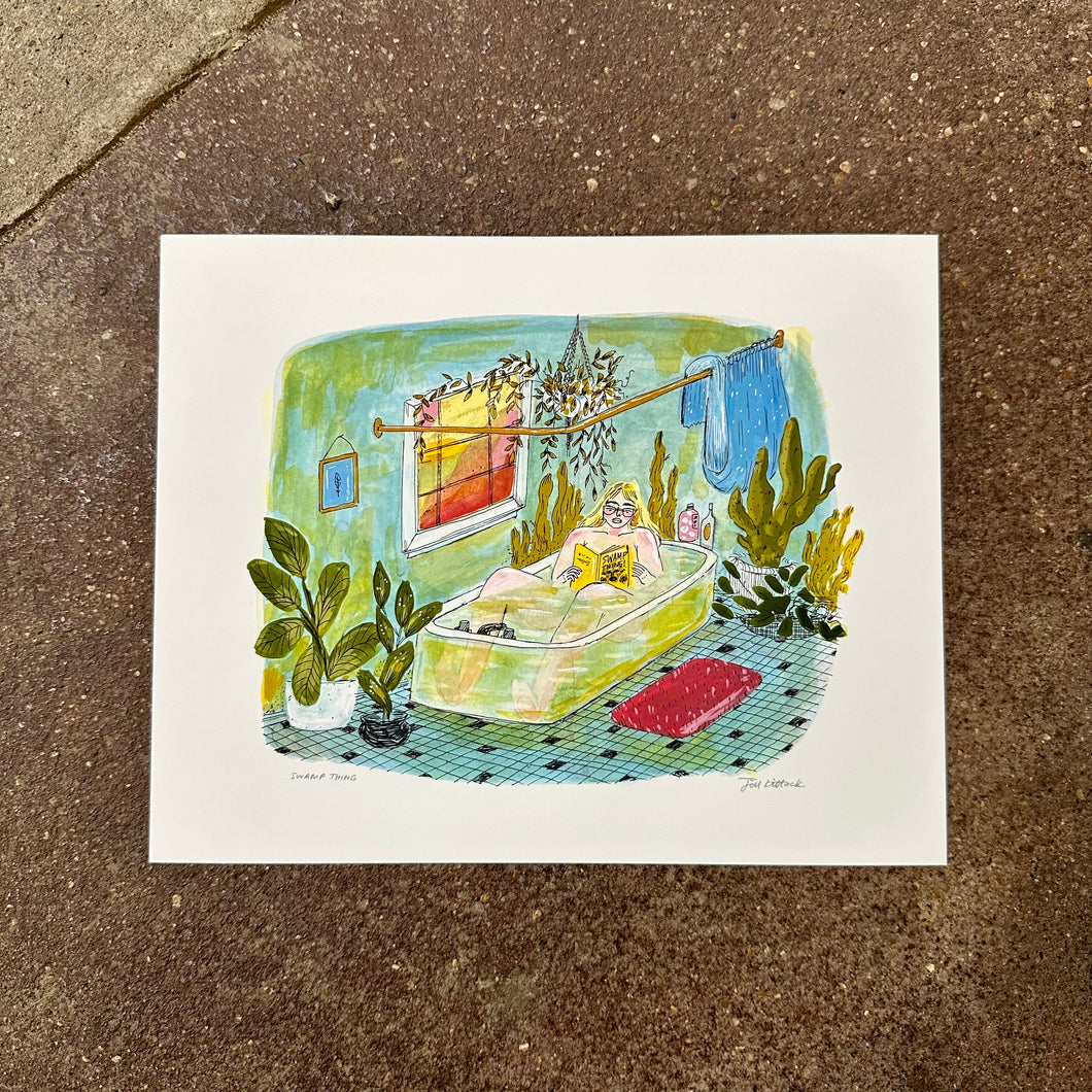 Swamp Thing Art Print | 8x10 | Jill Kittock Art (MN)