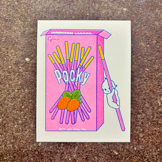 Kewpie Baby Risograph Print Postcard | Pocky | Christina Hu (CA)