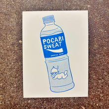 Load image into Gallery viewer, Kewpie Baby Risograph Print Postcard | Pocari Sweat | Christina Hu (CA)
