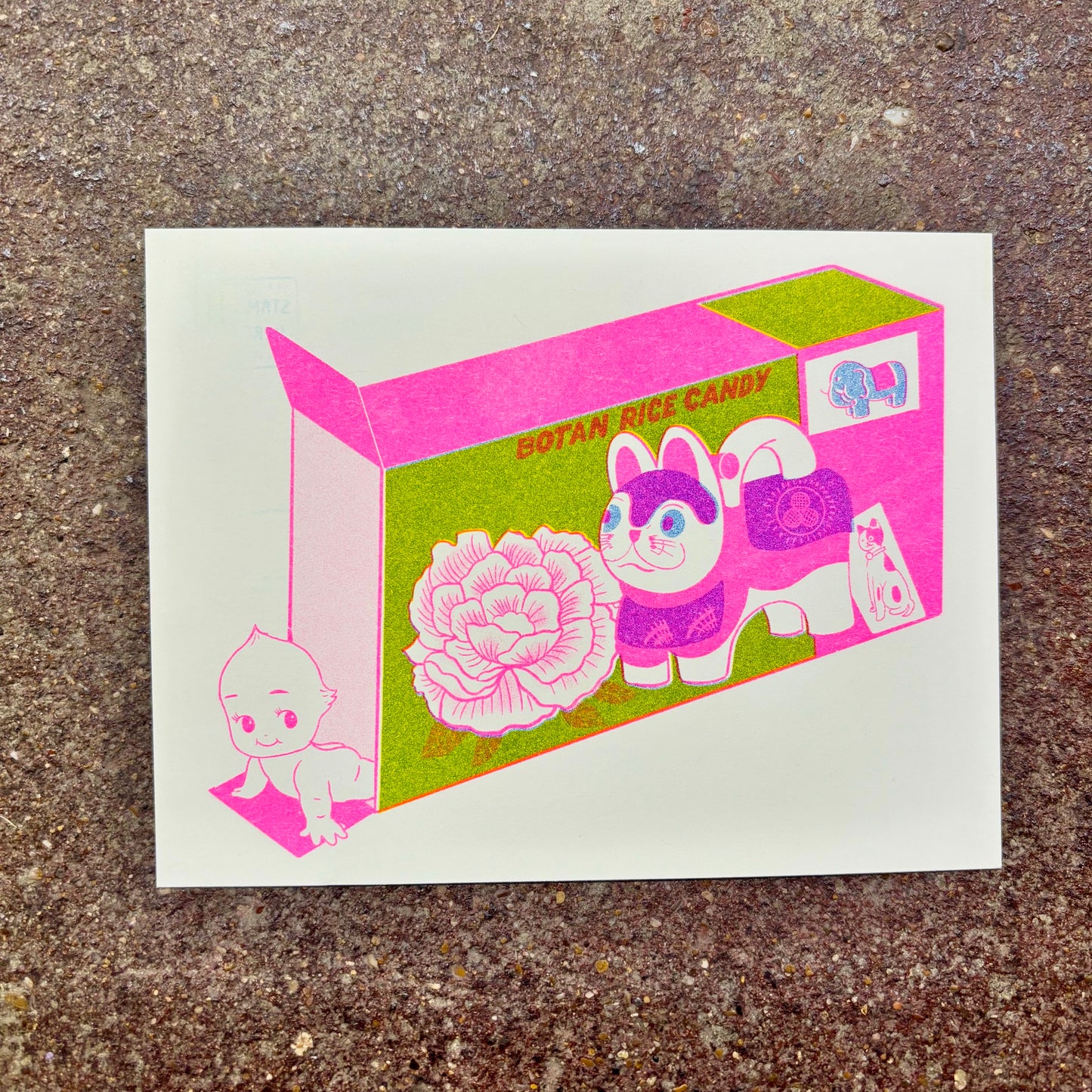 Kewpie Baby Risograph Print Postcard | Botan | Christina Hu (CA)