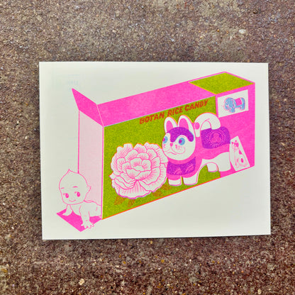 Kewpie Baby Risograph Print Postcard | Botan | Christina Hu (CA)