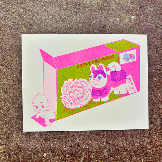 Kewpie Baby Risograph Print Postcard | Botan | Christina Hu (CA)