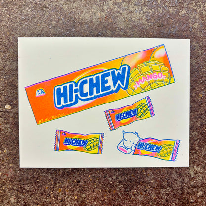 Kewpie Baby Risograph Print Postcard | Hi-Chew | Christina Hu (CA)