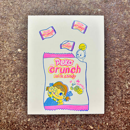 Kewpie Baby Risograph Print Postcard | Peko Crunch | Christina Hu (CA)