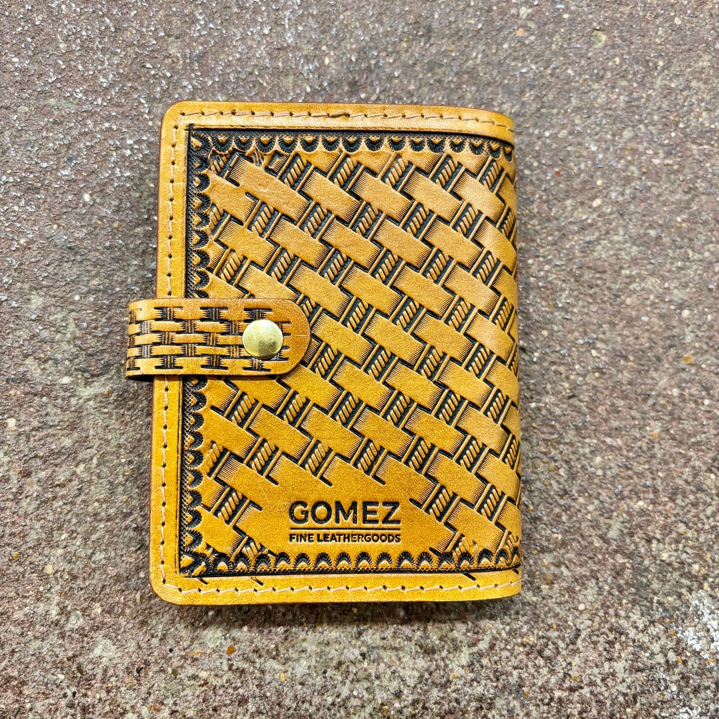 Leather Mini Notebook Cover | Weave | Gomez Handcrafted Leathergoods (TX)