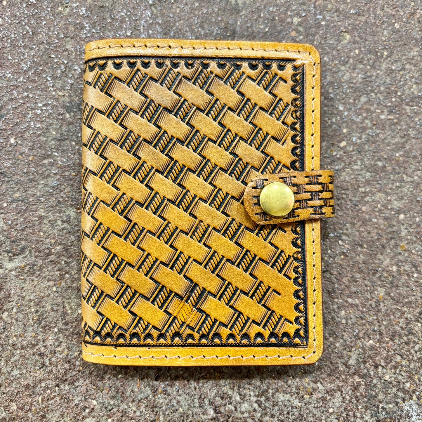 Leather Mini Notebook Cover | Weave | Gomez Handcrafted Leathergoods (TX)