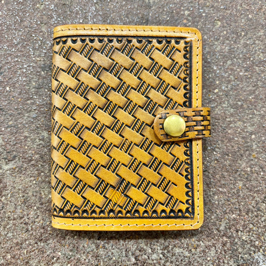 Leather Mini Notebook Cover | Weave | Gomez Handcrafted Leathergoods (TX)