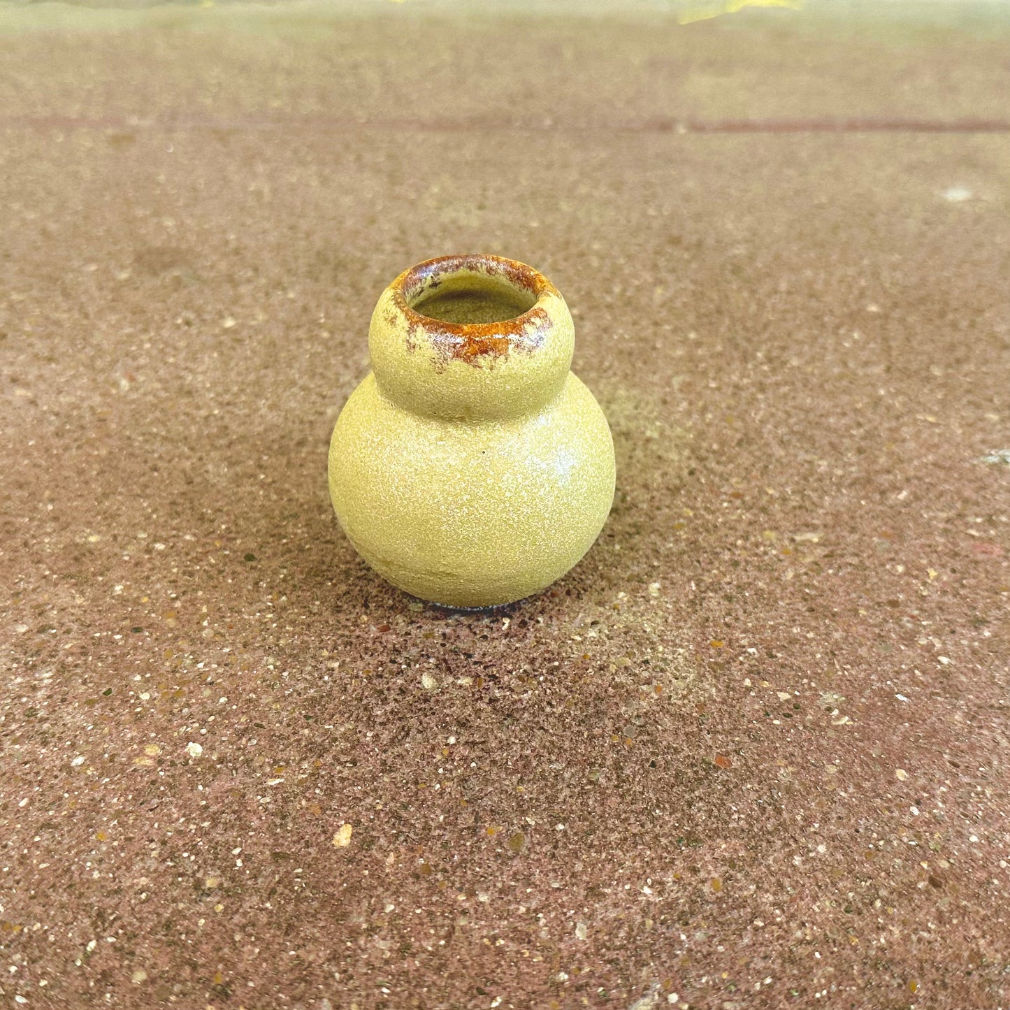 Soft Stone Spouted Matcha Bowl & Whisk Stand Ceramic Set | Yellow |  Linnan Ye (Ca)