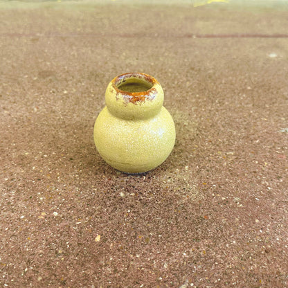 Soft Stone Spouted Matcha Bowl & Whisk Stand Ceramic Set | Yellow |  Linnan Ye (Ca)