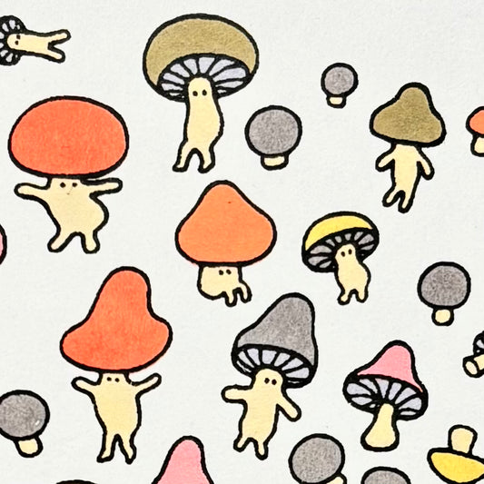 Many Many Mushrooms Screen Print | Daria Tessler (OR)