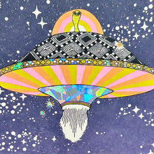 Load image into Gallery viewer, Foil UFO Mini Screen Print | Daria Tessler (OR)
