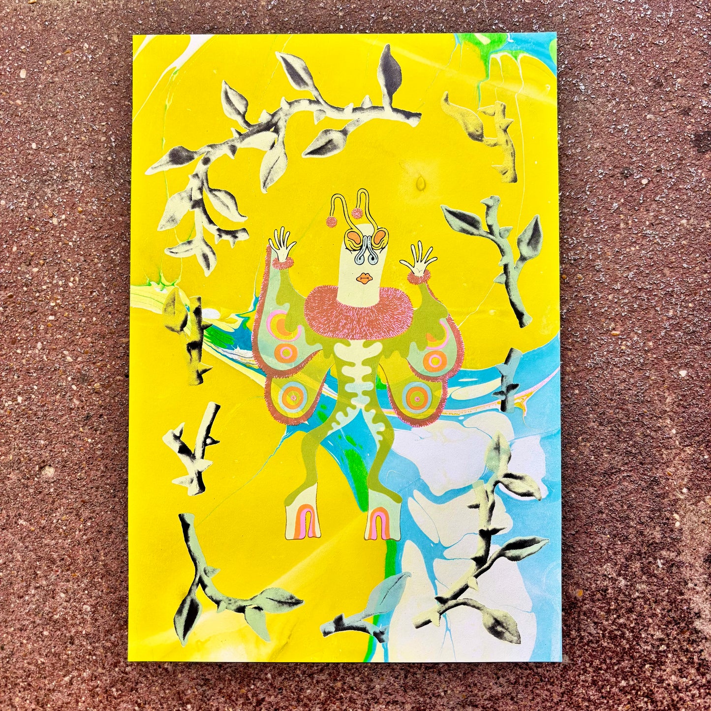 Marbled Mothman Screen Print | Daria Tessler (OR)