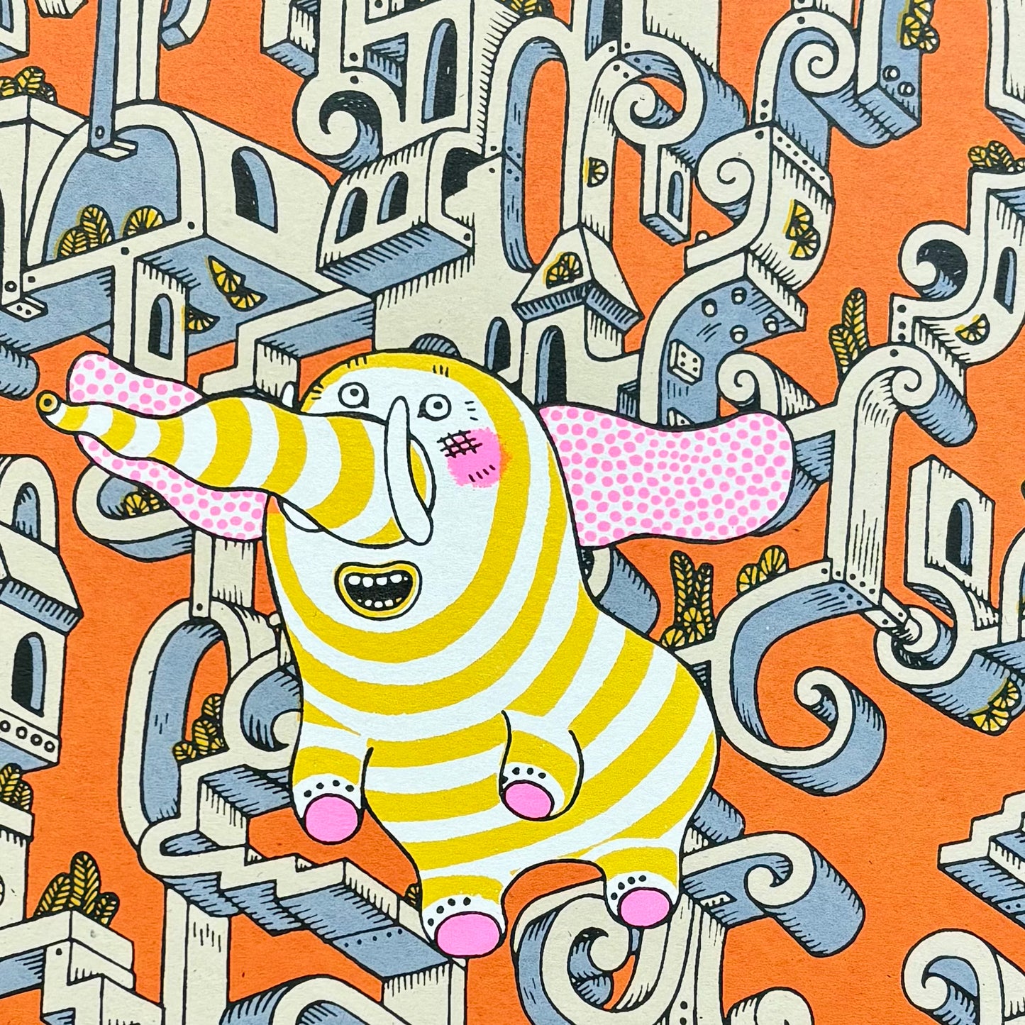 Flying Elephant Screen Print | Daria Tessler (OR)