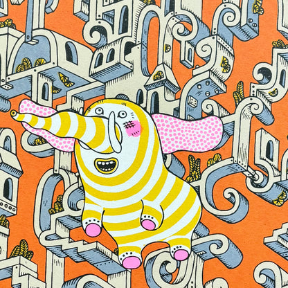 Flying Elephant Screen Print | Daria Tessler (OR)