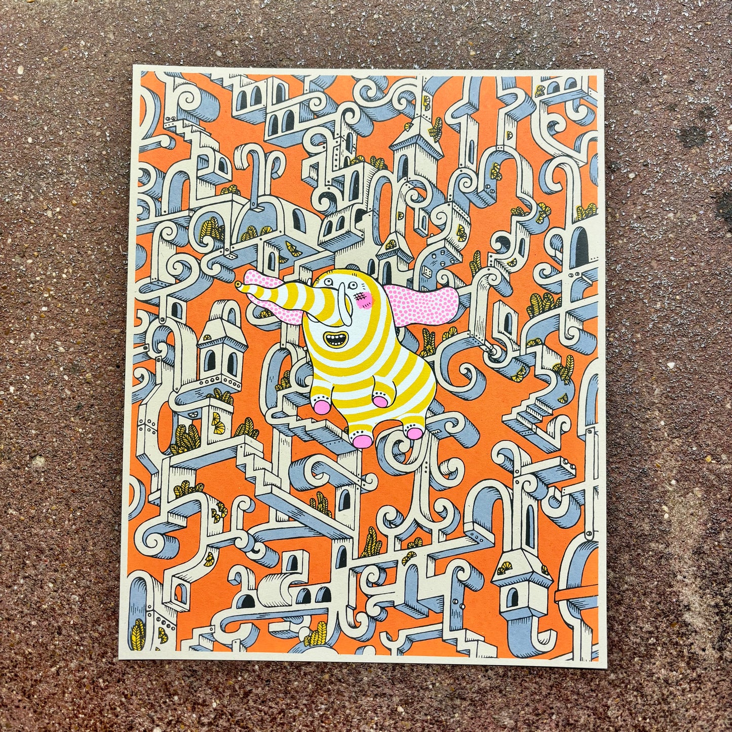 Flying Elephant Screen Print | Daria Tessler (OR)