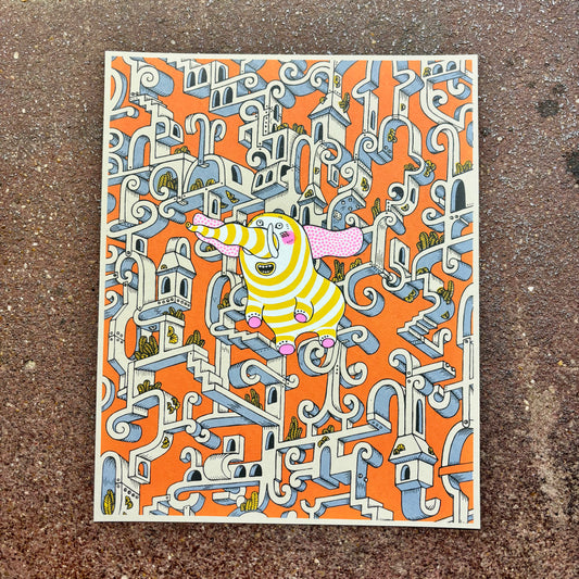Flying Elephant Screen Print | Daria Tessler (OR)