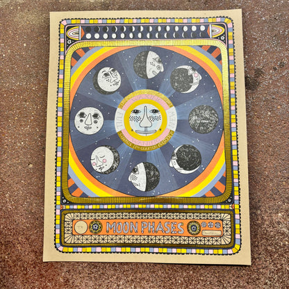 Foil Moon Phases Screen Print | Daria Tessler (OR)