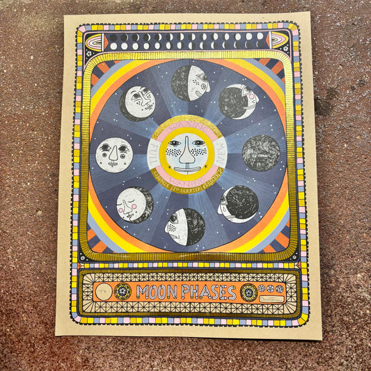 Foil Moon Phases Screen Print | Daria Tessler (OR)
