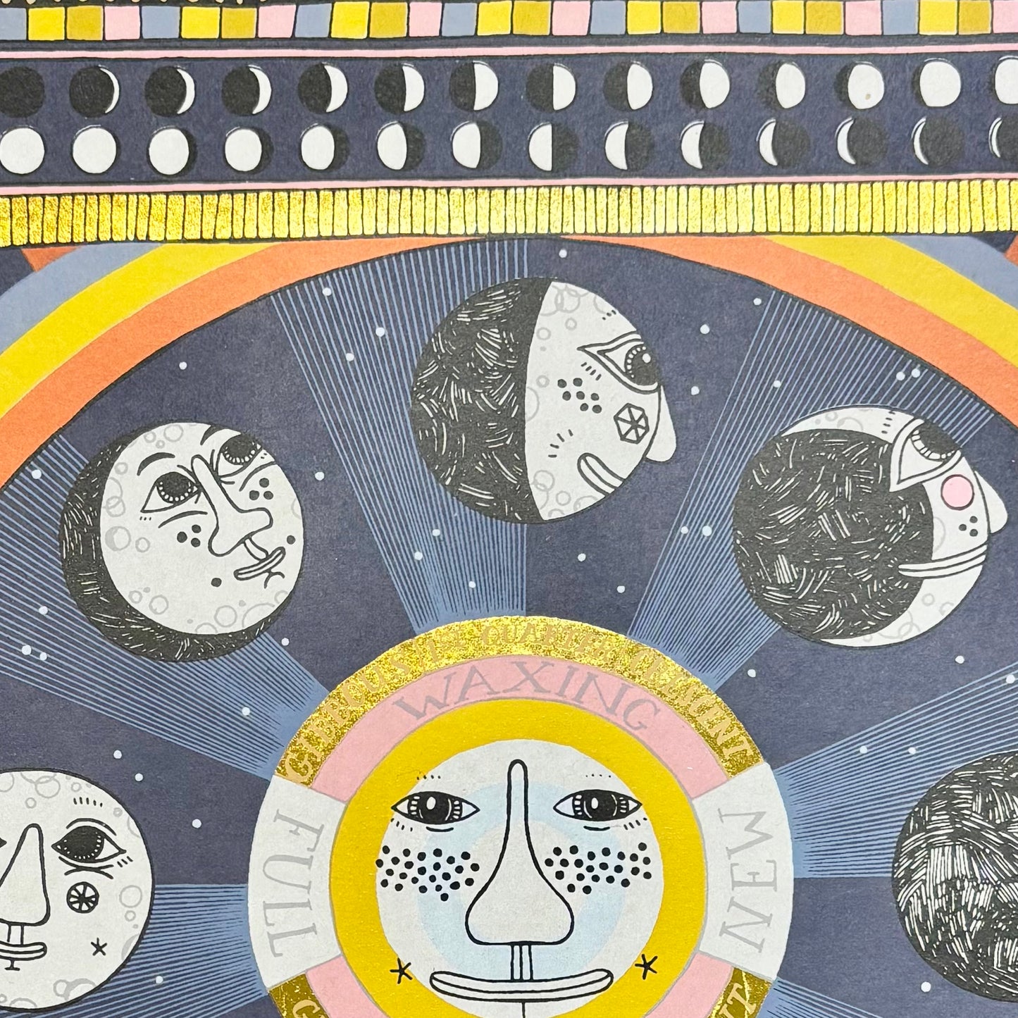 Foil Moon Phases Screen Print | Daria Tessler (OR)