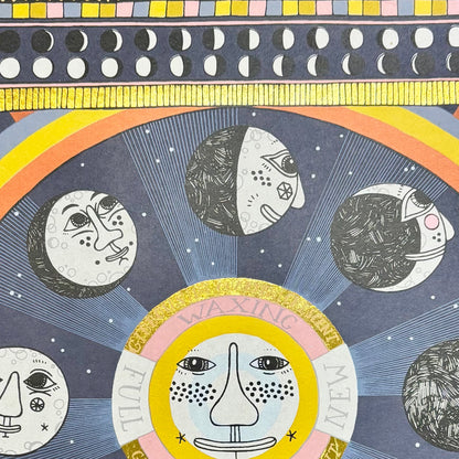 Foil Moon Phases Screen Print | Daria Tessler (OR)