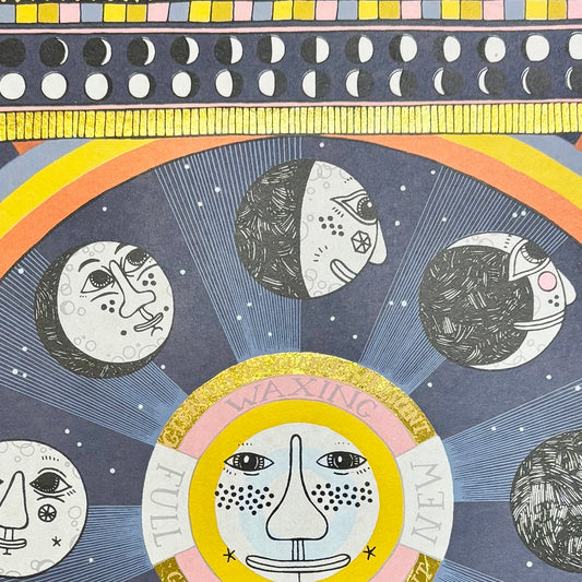 Foil Moon Phases Screen Print | Daria Tessler (OR)