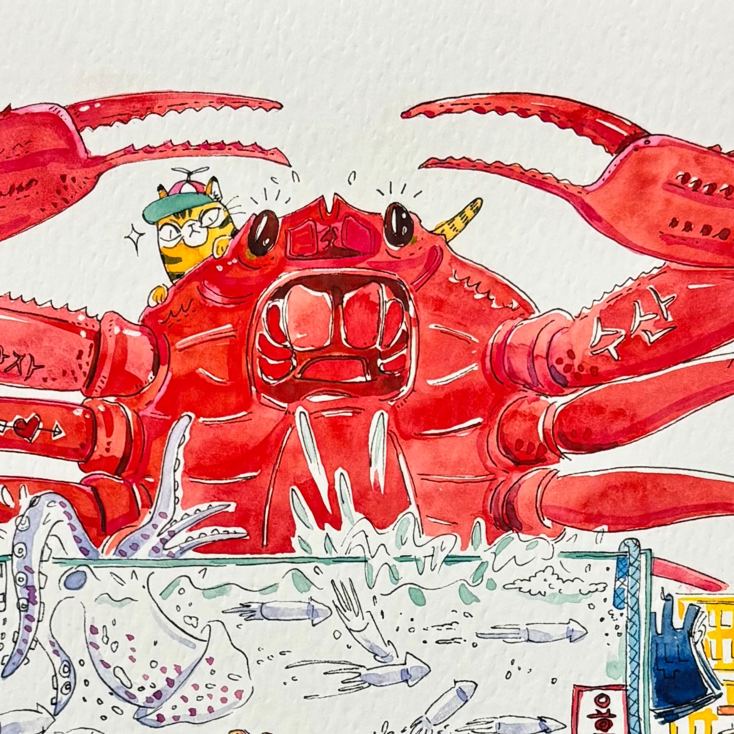 Crabby Doing Its Job Art Print | SY Choi (CA)