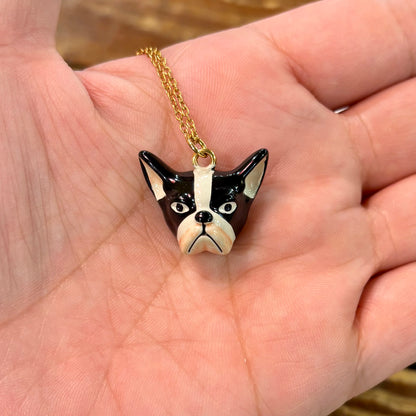 Tiny French BullDog Face Necklace | Peter and June (CA)