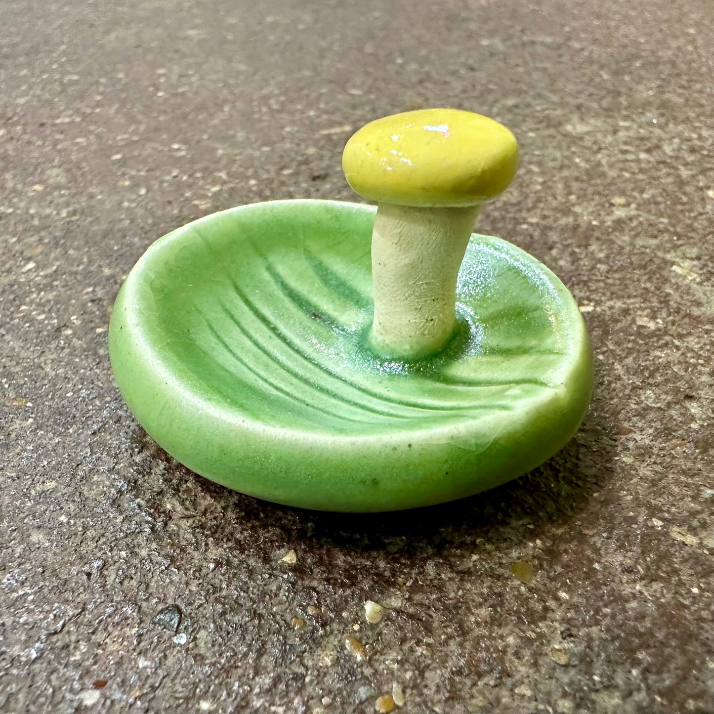 Teeny Tiny Faux Bois Mushroom Ceramic Ring Tray | Tasha McKelvey (VA)
