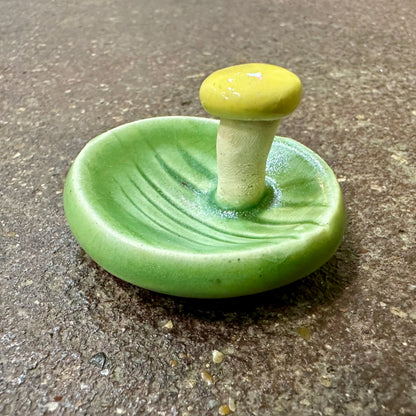 Teeny Tiny Faux Bois Mushroom Ceramic Ring Tray | Tasha McKelvey (VA)