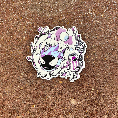 Ghostly Vinyl Sticker | Play Nice Press (TX)