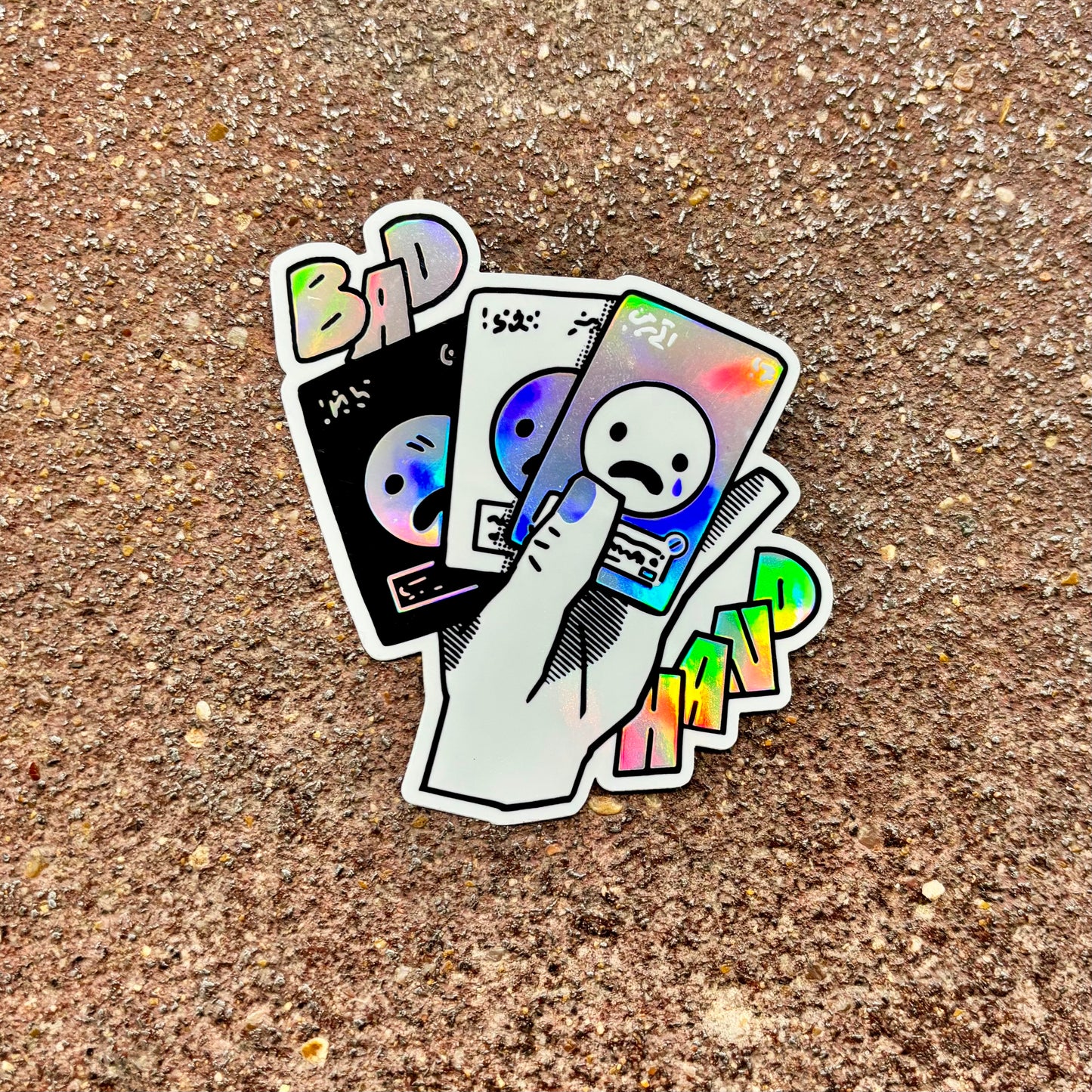 Bad Hand Vinyl Sticker | Play Nice Press (TX)