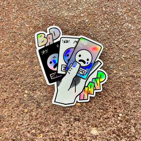 Bad Hand Vinyl Sticker | Play Nice Press (TX)