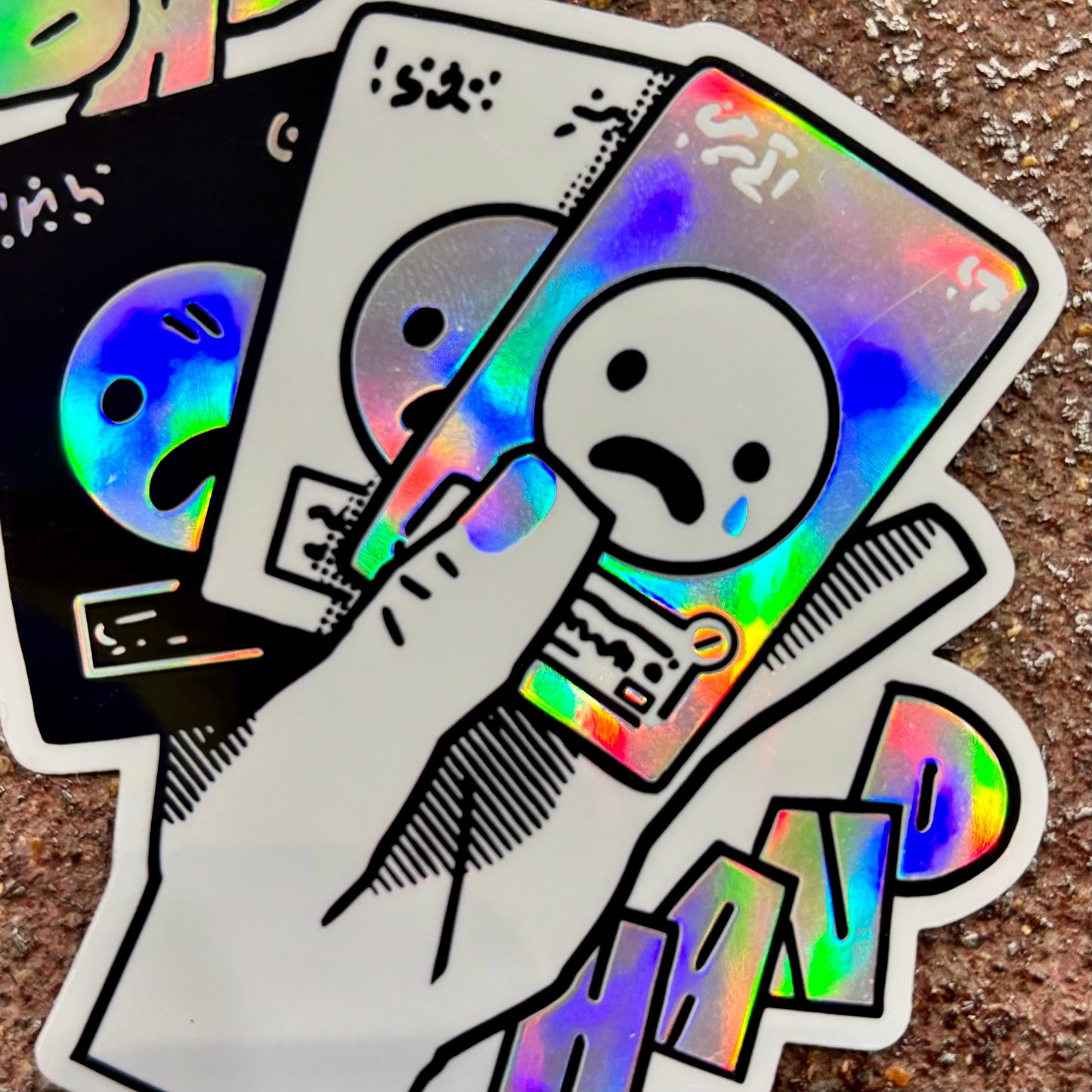 Bad Hand Vinyl Sticker | Play Nice Press (TX)