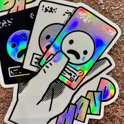 Bad Hand Vinyl Sticker | Play Nice Press (TX)