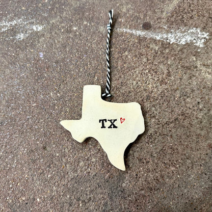 Texas State Ceramic Ornament | Tasha McKelvey (USA)