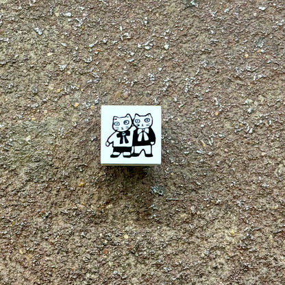Cat Friends Chibi Rubber Stamp | SANBY x Yumi Kitagishi (Japan)
