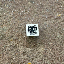 Load image into Gallery viewer, Black Cat Chibi Rubber Stamp | SANBY x Yumi Kitagishi (Japan)
