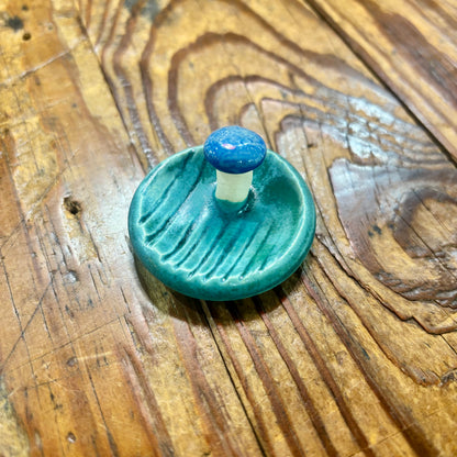 Teeny Tiny Faux Bois Mushroom Ceramic Ring Tray | Tasha McKelvey (VA)