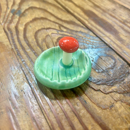 Teeny Tiny Faux Bois Mushroom Ceramic Ring Tray | Tasha McKelvey (VA)