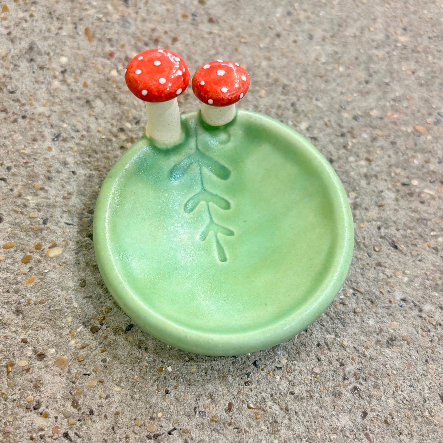 Mushroom and Fern Ceramic Ring Dish | Tasha McKelvey (VA)