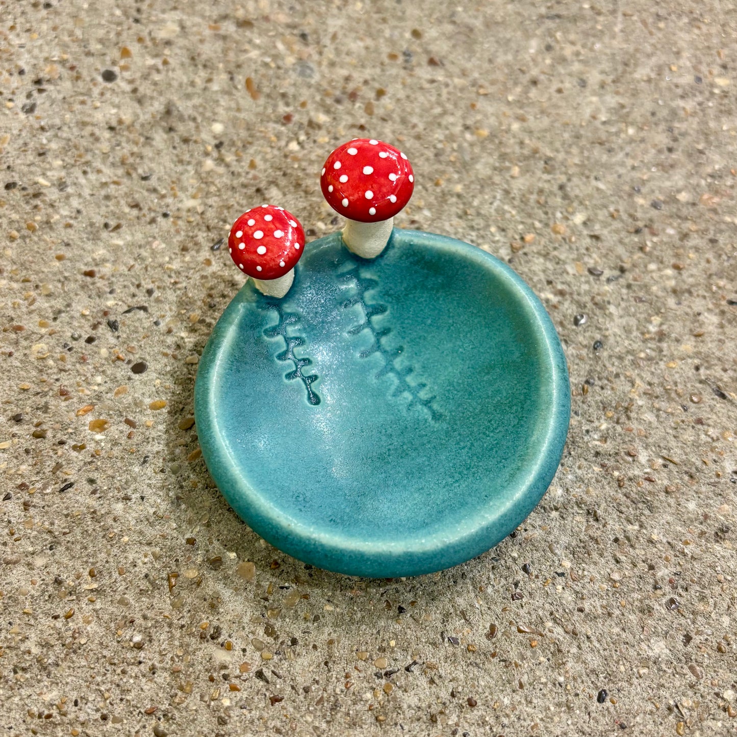 Mushroom and Fern Ceramic Ring Dish | Tasha McKelvey (VA)