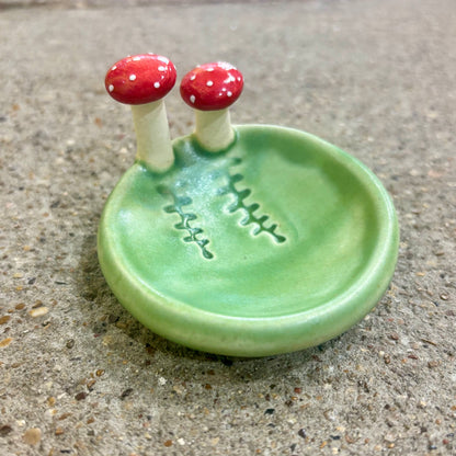 Mushroom and Fern Ceramic Ring Dish | Tasha McKelvey (VA)